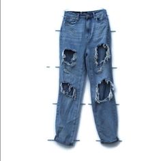 Bin0011urban Outfitters Bdg Mom High Rise Women’s Blue Denim Distressed Jeans Size 25, Condition New, With Tags, Material 100% Cotton, Measurement Waist 24” Hips 30” Inseam 28” Overall Length 38” Rise 12” High Rise Grunge Denim Jeans, High Rise Medium Wash Bottoms With Holes, Blue Denim Jeans With Holes, Urban Style High Rise Light Wash Jeans, Urban High Rise Light Wash Jeans, High Rise Denim Jeans With Holes, High Rise Jeans With Holes In Medium Wash, Blue Cutoff Jeans For Streetwear, High Rise Grunge Denim Blue Jeans