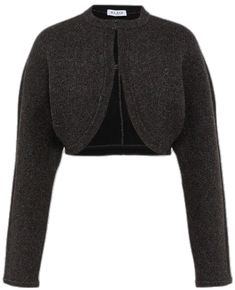 Elegant Fitted Wool Cropped Jacket, Elegant Cropped Fitted Sweater, Elegant Fitted Cropped Sweater, Elegant Cropped Sweater For Fall, Elegant Wool Cropped Jacket For Winter, Formal Long Sleeve Shrug For Fall, Fitted Cropped Shrug For Layering, Cropped Evening Outerwear For Fall, Elegant Fitted Cropped Shrug