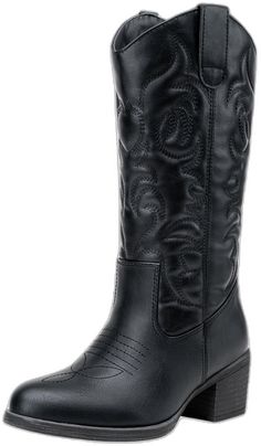 Western Style Moto Boots For Winter Outdoor, Western Style Mid-calf Boots For Winter Rodeo, Western Style Mid-calf Boots For Rodeo In Winter, Winter Western-themed Mid-calf Boots With Round Toe, Western Boots For Winter Country Events, Western Style Boots For Winter Country Events, Mid-calf Boots For Rodeo, Winter Mid-calf Boots For Western-themed Events, Winter Mid-calf Boots With Round Toe For Western-themed Events