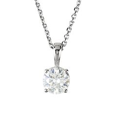 Beauty Is In The Eye Of The Beholder, A Perfect Diamond Is The One You Consider Beautifully Perfect For You. This Shimmering Solitaire Necklace Features A 5mm, Si2-Si3 Clarity, G-H Color, Natural Diamond In A 4-Prong Pendant Of 14k White Gold. It Is Suspended On A Matching 1mm Width, 18 Inch Long Diamond-Cut Cable Chain Finished With A Spring Ring Clasp. The Diamond Weight Is 1/2 Carat. Black Bow Item Number: N10493 Timeless Solitaire Necklace With Single Diamond For Formal Occasions, Refined White Gold Solitaire Diamond Necklace, Refined White Gold Solitaire Necklace With Brilliant Cut, Timeless Formal Jewelry With Lab Grown Diamonds, Refined Solitaire Necklace With Single Diamond For Formal Occasions, Fine Jewelry With Lab Grown Diamonds For Formal Occasions, Diamond Cut Diamond White Platinum Necklace, Diamond Cut Platinum Necklace In Diamond White, Refined Single Diamond Necklace For Formal Occasions