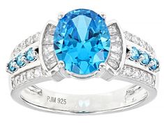 Pre-Owned Bella Luce® Esotica™ neon apatite and white diamond simulants 4.42ctw oval and round, rhodium over sterling silver ring. Measures aproximently 0.81" L x 0.38" W and is not sizeable..  This product may be a customer return, vendor sample, or on-air display and is not in its originally manufactured condition.  It may not be new.  In some instances, these items are repackaged by JTV. Diamond Alternatives, Jtv Jewelry, Diamond Simulant, Popular Jewelry, Moissanite Jewelry, Womens Glasses, Turquoise Jewelry, Metal Jewelry, White Diamond