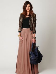 Free People Mad Cool Skirt... love the color :) Flowy Maxi Dress With Elastic Waistband For Day Out, Casual Maxi Length Bottoms For Day Out, Casual Flowy Maxi Dress For Fall, Chic Rayon Maxi Skirt For Beach, Casual Maxi Skirt With Elastic Waistband, Versatile Relaxed Fit Maxi Skirt For Fall, Casual Fall Maxi Skirt With Elastic Waistband, Versatile Relaxed Maxi Skirt For Fall, Trendy Full-length Maxi Skirt For Summer