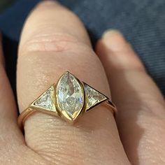 Gold Ring-Diamond Ring-Marquise Ring-Triangle Ring Stacking | Etsy Gold Marquise Ring For Anniversary, Marquise Rings With Vs Clarity For Anniversary, Anniversary Marquise Ring With Vs Clarity, Marquise Rings With Vs Clarity For Promise, Promise Rings With Vs Clarity And Marquise Shape, Wedding Crystal Ring With Bezel Setting, Anniversary Crystal Ring With Bezel Setting, Vs Clarity Marquise Rings For Promise, Marquise Diamond Cut Ring For Gift