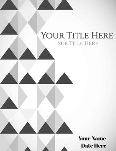 a white and gray background with triangles in the middle, text reads your title here