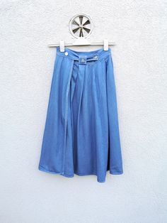 Vintage 90s Belfe Women's Denim Wrap Skirt. Unique, maxi-long blue jeans skirt, minimal signs of wearing  in very good condition. Size on tag: USA- 6 ; B-NL-F - 38 ; A-D-CH-S-N-DK - 36 Estimated fit: Extra Small and Small  due to 2 button fastening , that can be adjusted (please check  measures for perfect fit ) Material: 60% viscose, 40% cotton Condition: 8/10 Flat Measures  Waist(seam to seam): 33 cm - 36cm  - 13'' - 14'' Length: 77 cm - 30''  Add my store to Favorites and Follow my Shop for n Blue Denim Full-length Maxi Skirt, Spring Denim Maxi Skirt In Blue, Wide Leg Denim Skirt In Blue, Blue High Rise Maxi Skirt For Spring, High-rise Blue Denim Maxi Skirt, Blue Denim Maxi Skirt For Spring, Spring Blue Denim Maxi Skirt, Denim Blue Full-length Maxi Skirt For Summer, Denim Blue Full Length Maxi Skirt For Summer