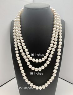 Material : Genuine Freshwater Pearl Length : 16/18/20/22/24 Inches Shape : Potato Bead Size: 8-9 mm Color : Natural White Shipping :We ship all orders within 24 hours from the U.S. (We closed on Saturday and Sunday) ** We Offer CUSTOM MADE SERVICES and WHOLESALE DISCOUNTS on LARGE QUANTITY PURCHASE. Please convo us on your requirements. We will be happy to create a private listing for you** As the variations in materials, there might be slight difference between the actual item and the pictures Elegant Round Jewelry With 108 Beads, Elegant Long Necklace With 8mm Beads, Classic Pearl White Beaded Necklaces For Jewelry Making, Round Pearl Jewelry With 8mm Beads, Pearl White Necklaces With 8mm Round Beads, Pearl Necklace With Lobster Clasp For Jewelry Making, Pearl Necklaces With 8mm Round Beads, Classic Adjustable Necklace With 8mm Beads, Pearl White Necklace With 8mm Round Beads