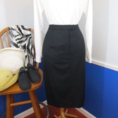 Nwot (The Pockets Are Still Sewn Shut) Classic Black A-Line Skirt. Front Zip With Two Button Closure, Side Pockets, And A Left Side Vent. Fully Lined. No Flaws Found. Material And Size Tags Missing, Feels Like A Wool/Cashmere Blend Fabric. Fits Like Size 8-10. Size / Measurements Taken While Flat - 8-10p Waist: 15” Hips: 21" Length: 26" Mid Calf On 5'3" Woman. Currently Hanging In A Bag Waiting For The Right Person. Open To Reasonable Offers. Black A Line Skirt, Classy Vintage, Black Skirt, A Line Skirt, Mid Calf, A Line Skirts, Vintage Black, Classic Black, Womens Skirt