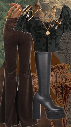 #fashion #90sfashion #grungefashion #witchyfashion #fashioninspo #bohogoth #goblincore #witchcore #witchaesthetic #witchyoutfit #90soutfit #grungeoutfitinspo #grungeoutfit #outfitinspo Witchcore Aesthetic Outfits, Boho Aesthetic Outfit, Dark Boho Fashion, Goblincore Fashion, Grunge Outfits Fall, 90s Early 2000s Fashion, Witchy Outfits, Witchy Grunge, Outfit Style Ideas