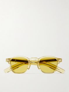 EXCLUSIVE AT MR PORTER. The shape and proportions of Jacques Marie Mage's 'Zephirin' sunglasses are inspired by pre-WWII styles. Handmade using a process that takes over 300 steps, they have slim, double-laminated acetate frames with tension-secured, spur-shaped rivets. The yellow lenses are anti-reflective. Yellow Lens Glasses, Yellow Glasses, Sunglasses Yellow, Jacques Marie Mage, Luxury Outerwear, English Shop, Acetate Sunglasses, Sunglasses For Men, Sunglasses & Glasses