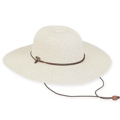 Large head size women's sun hat with chin cord. Classic capeline style multitone braid beach hat. Dome crown and wide slightly floppy brim, 4" wide. Braided faux leather chin strap with bead lock. Excellent UPF 50+ sun protection hat, blocks UVA and UVB rays. Inner drawstring to adjust size. One size, large, 59 cm. 100% paperbraid Adjustable Panama Hat For Sun Protection On Vacation, Adjustable Panama Hat For Vacation Travel, Adjustable Panama Hat For Travel And Vacation, Adjustable Sun Hats For Vacation, Adjustable Summer Panama Hat For Vacation, Adjustable Panama Hat With Uv Protection For Vacation, Adjustable Hats With Uv Protection For Vacation, Adjustable White Sun Straw Hat, Lightweight Adjustable Hat For Vacation