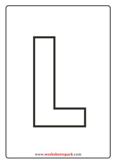 the letter l is made up of black and white lines on a white background,