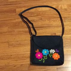 Embroidered Handbag, Brand New. Nwot Embroidered Handbag, Shoulder Bags, Bag Lady, Shoulder Bag, Brand New, Women Shopping, Handbags, Black, Color