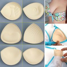 four pictures showing how to use bras for breastfeeding and breast lifters