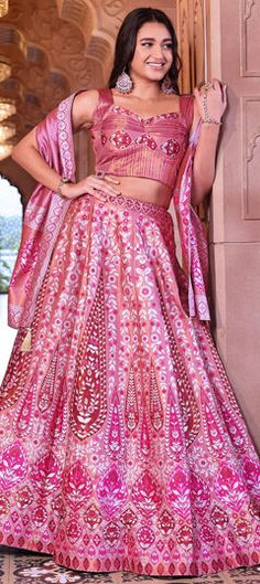 Pink and Majenta color Lehenga in Kanjeevaram Silk fabric with Weaving, Zari work Banarasi Silk Floor-length Sets For Reception, Banarasi Silk Saree Set For Reception, Brocade Sets With Pallu For Reception, Sharara With Motifs For Diwali Reception, Diwali Reception Sets With Motifs, Art Silk Gown With Pallu For Reception, Art Silk Anarkali Set With Pallu For Reception, Brocade Sharara With Pallu For Reception, Multicolor Motif Lehenga For Wedding