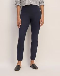 The Bi-Stretch Work Pant Navy – Everlane Pull-on 4-way Stretch Dress Pants For Work, Versatile Elastane Ankle-length Dress Pants, Stretch Dress Pants For Work With Straight Hem, Stretch Mid-rise Elastane Pants, Stretch Straight Hem Office Pants, Versatile Tapered Leg Dress Pants With 4-way Stretch, Versatile 4-way Stretch Tapered Leg Dress Pants, Versatile Comfort Stretch Pants With Straight Hem, Straight Hem Stretch Bottoms For Workwear