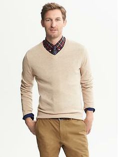 Modern Elbow-Patch Vee Casual Brown V-neck Sweater For Work, Classic Brown V-neck Sweater For Fall, Casual Beige V-neck Sweater For Work, Classic Brown V-neck Sweater For Work, Casual V-neck Sweater For Work In Fall, Casual Brown V-neck Sweater For Spring, Casual V-neck Sweater For Business Casual, Casual V-neck Sweater For Business Casual In Fall, Fall Business Casual Top With Ribbed Cuffs