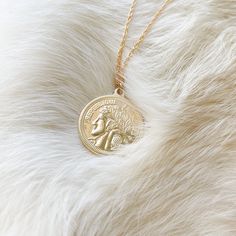 "A gorgeous gold filled French coin necklace. A simply timeless pendant on a dainty gold filled chain. Wear alone or layer with our other pieces!  Specs: 18k gold filled (not plated) High shine finish 16+ 2\" extender 18k gold filled dainty cable chain 25mm pendant  Wear and Care: Do not wear in chlorinated water. Wipe clean with a jewelry polishing cloth. Store your jewelry with care. With proper care this piece should not tarnish." Nickel Free Gold Round Disc Coin Necklace, Nickel-free Gold Coin Necklace, Nickel-free Gold Round Disc Coin Necklace, Tarnish Resistant 14k Gold Filled Medallion Charm Necklace, 14k Gold Filled Medallion Charm Necklace, Tarnish Resistant, Gold Coin Charm Necklace With Delicate Chain, Gold Coin Necklace Nickel Free, Gold Plated Dainty Medallion Necklace, Dainty Gold Plated Medallion Coin Necklace