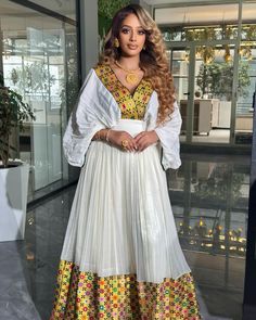 Stunning Habesha Kemis Luxury Women's Festive Habesha Kemis, African Dress Traditional, Ethiopian Embroidery, Ethiopian Art, Ethiopian Fashion, Habesha Dress, Ethiopian Traditional Dress, Ethiopian Dress, Habesha Kemis