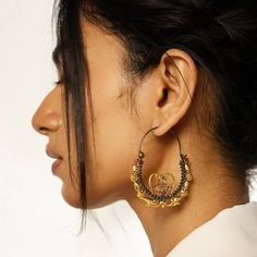 chandi ki earrings design, gold plated silver earrings online india, silver ear jewellery Elegant Oxidized Chandbali Hoop Earrings, Intricate Design Hoop Earrings For Wedding, Elegant Oxidized Hoop Earrings For Wedding, Elegant Gold Hoop Earrings With Oxidized Finish, Artistic Design Gold Jewelry For Weddings, Festive Fusion Style Hoop Earrings, Wedding Jewelry With Artistic Gold Design, Wedding Gold Jewelry With Artistic Design, Festive Fusion Hoop Earrings