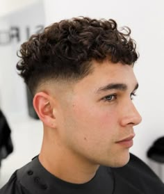 Short Curly Hair Men, Low Fade Haircut