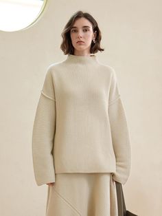 Composition : ACRYLIC 40% POLYESTER 35% NYLON 20% WOOL 5%Color :Light Beige_S,Light Beige_M,Light Beige_LCountry of Origin : CHINA Beige Soft Knit Turtleneck, Beige Ribbed High Neck Sweater, Beige Ribbed High-neck Sweater, Chic Knit Turtleneck With Ribbed Cuffs, Beige High Neck Sweater For Fall, Casual Beige Turtleneck With Ribbed Cuffs, Oversized High Neck Sweater For Work, Beige Ribbed Turtleneck Sweater, Chic Beige Ribbed Turtleneck