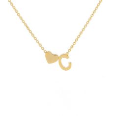 Follow your heart and stay true to yourself! This beautiful and dainty necklace is the perfect accessory to drape around your neck and layer with others. With a sturdy golden chain, you'll be able to keep your heart close. Customize the letter to represent your initial, a loved one's initials or your own secret code! DETAILS & SIZE Composition: 14k gold, rose gold or silver plated over stainless steel Measurements: letter hight: 10mm, chain: 14" + 3" extension Lobster claw clasp Read about h Heart Initial Necklace, Luxury Ideas, Initial Heart Necklace, Inexpensive Gifts, Gold Color Ring, Choker Pendant, Purple Necklace, Waterproof Jewelry, Tiny Heart