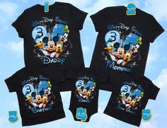 Disney Birthday Matching Family Vacation T-shirt 3rd Birthday Shirts For Boys Disney, Disney Christmas Birthday Shirts For Family, Mickey Mouse Birthday Tshirts Family, 80th Birthday Disney Shirt, Family Disney Shirts 1st Birthday, Disney Family Shirts Summer, Disbey Birthday Shirt, Disney Shirts For Family Best Day Ever, Disney Family Bday Shirts