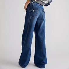 Free People Wide Leg Pants, The Harlow Mid Rise Wide Leg Jeans! The Models Are Just Reference Photos Not The Same Size!!! New With Tags!!! Size 31 Length- 44 Inch Long Inseam- 31 Inch Hips- 21 Inches Across Rise- 14 Inch Mid Rise Length Of Pant Holes--14 Inches Wide! Any Questions? Comment Below!!! Only Taking Fair Offers Medium Wash Wide Leg Work Pants With Pockets, Medium Wash Wide Leg Pants With Pockets For Work, Blue Wide Leg Flare Jeans With Patch Pockets, Blue Wide-leg Flare Jeans With Patch Pockets, Blue Relaxed Fit Flare Jeans With Patch Pockets, Blue High Rise Wide Leg Pants With Five Pockets, Denim Blue Wide-leg Flare Jeans With Pockets, Mid-rise Blue Wide Leg Pants For Fall, High Waist Blue Cargo Jeans For Work