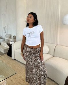 Spot On Leopard Maxi Skirt - Marmol Boutique Leopard Maxi Skirt, Leopard Print Maxi Skirt, Leopard Maxi Skirts, Casual Ootd, Leopard Skirt, Printed Maxi Skirts, Overall Dress, The Spot, Printed Maxi