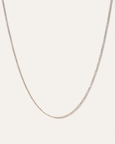 A delicate, chic classic that never goes out of style, a cable chain necklace is a must-have in every jewelry box. Even better: ours is made of 14k gold, justly priced, and looks great whether you’re layering it or wearing it solo.  | Quince | Women's 14k Gold Petite Cable Chain in Yellow Gold Classic Rose Gold Chain Necklace With Delicate Chain, Classic Delicate Rose Gold Chain Necklace, Classic Rose Gold Delicate Chain Necklace, Delicate White Gold Cable Chain Necklace, Dainty 14k Gold Cable Chain Necklace, Fine Jewelry Rose Gold Cable Chain Necklace, Timeless Delicate Chain Necklace In Rose Gold, Classic Double Chain Necklace Gift, Delicate Rose Gold Cable Chain Necklace