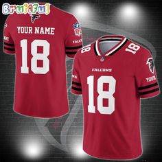 NFL Atlanta Falcons Logo Team Custom Football Jersey, Football Jersey Shirt Introducing our Football Jersey, the perfect blend of durability and style. Made from high-quality, breathable fabric, it ensures maximum comfort and performance on the field. The bold colors and detailed design capture the essence of your team spirit. Whether you’re playing or cheering from the stands, our Football Jersey lets you show your passion with pride. Tailored for the trendsetting individual inspired by: Moisture-wicking Cotton Jersey For Team Events, Breathable Team-colored T-shirt For Sports Season, Breathable Tops For Sports Events With Team Spirit, Breathable Team-colored Sportswear T-shirt, Team-colored Breathable Sportswear Tops, Moisture-wicking Shirt For Sports Events And Seasons, Moisture-wicking Shirt For Sports Events, Team-colored Shirt For Sports Events, Team-colored Shirt For Sports Events During Sports Season