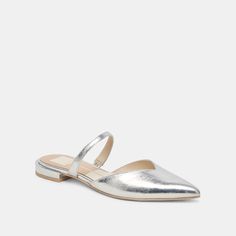 KANIKA FLATS SILVER DISTRESSED LEATHER – Dolce Vita Leather Socks, Flat Color, Tan Suede, Leather Silver, Distressed Leather, Leather Flats, Brown Suede, Shoes Women Heels, Tacos