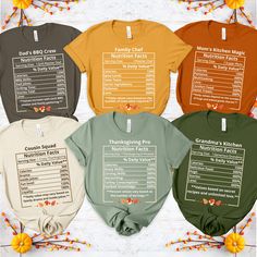 🍁 Celebrate Family and Fun This Thanksgiving! Our Custom Family Roles Nutrition Facts Shirts are the perfect way to add humor and connection to your holiday celebrations. Whether you're part of the Cousin Squad, the Family Organizer, or Grandma's Kitchen, these personalized shirts will make your Thanksgiving, Christmas, or family reunion even more memorable. 👕 Why Choose Our Shirts? - Personalized Roles: Custom family roles like Cousin Squad, Grandma's Kitchen, Family Chef, and more! - Soft & Funny Family Shirts, Cousin Squad, Family Roles, Reunion Gift, Add Humor, Grandma's Kitchen, Thanksgiving Tee, Hosting Holidays, Funny Family