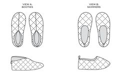 four different types of shoes are shown in the diagram, and each one has an individual shoe