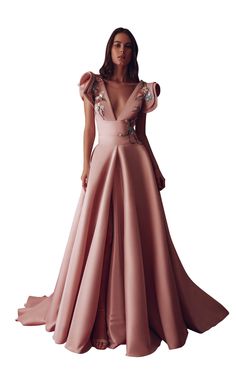 Gatti Nolli Couture GAD5014 Dusty Rose Couture Dresses Gowns, Cocktail Length Dress, Couture Evening Dress, Haute Couture Gowns, Couture Looks, Fashion Forms, Material Selection, Engagement Dress, Dusty Rose Dress