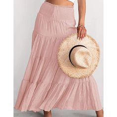 Pink Bohemia Pleated High Waist Maxi Skirt High Waist Maxi Skirt, High Waisted Maxi Skirt, Petticoat, Maxi Skirt, High Waist, High Waisted, Skirt, Pink