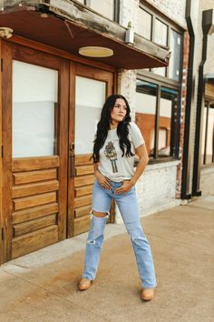 High Waisted Distressed Wide Leg Jeans0 Strike A Pose, Long Sweaters, Wide Leg Jeans, Short Tops, Long Sleeve Sweater, Leg Jeans, Short Sleeves Tops, Long Sleeve Tops, Wide Leg