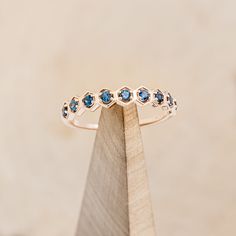 Hexagon Topaz Ring, Staghead Designs, Stacking Bands, Whimsical Wedding, Ring Style, London Blue Topaz, Blue Topaz Ring, Jewelry Inspo, London Blue