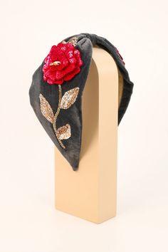 This Zinnia flower headband is exotic in colour and texture, with charcoal velvet adding art deco vibes. This will make a lovely treat for a friend or for yourself! Designed in the U.K.*Woman Owned Business Powder was founded in 2009 by the award-winning Design Director Lisa Beaumont and is the culmination of years of experience successfully creating several brands and developing individual collections for numerous successful companies. Since then, we have built a reputation for creating unique Embroidery Headband, Felt Accessories, Zinnia Flower, Printed Scarves, Gift Card Craft, Zinnia Flowers, Candle Wall Decor, Trendy Boutique, Bath Soap