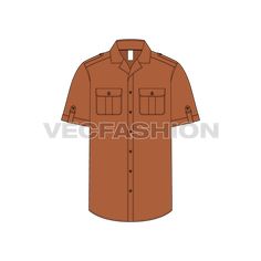 Camp Shirt, Camping Shirt, Fashion Flats, Button Placket, Short Sleeve Shirt, Illustrator, Size 4, Mens Shirts, Digital Download