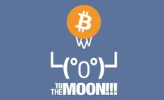 an orange and white bitcoin with the words'to the moon'on it