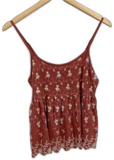 Embroidered Cotton Camisole Top, Floral Embroidery Camisole Tops For Vacation, Vacation Camisole Top With Floral Embroidery, Floral Embroidered Camisole Tops For Vacation, Embroidered Cotton Cami Top, Casual Cami Top With Floral Embroidery, Cotton Cami Top With Floral Embroidery, Sleeveless Printed Tops For Loungewear, Embroidered Tops For Spring Loungewear