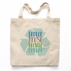 Earth Day Tote Bag, Reduce Reuse Recycle Canvas Bag, Canvas Tote Bag, Printed Tote Bag, Market Bag, Recycling Information, Beach Items, Recycle Bag, Reduce Reuse Recycle, Recycled Canvas, Reduce Reuse, Reuse Recycle, Bag Canvas, Reusable Grocery Bags