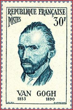 an old stamp with a man's face on it