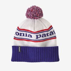 The Powder Town Beanie is made from soft, comfortable recycled polyester knit that stays dry on powder days, insulates even when wet and feels smooth and itch-free on the skin. Throwback design features include a textured knit construction, 3-inch rib-knit cuff and pom-pom styling. Fair Trade Certified™ sewn. | Patagonia Powder Town Ski Beanie in Viking Blue - Winter Beanies - Recycled Polyester/Pfas Casual Nylon Winter Hat, Warm White Beanie For Outdoor, Sporty Beanie For Cold Weather, Sporty Winter Hats For Outdoor Activities, White Casual Beanie For Outdoor, Sporty Winter Outdoor Hat, Pom Pom Fashion, Fun Fair, Clothing Manufacturer