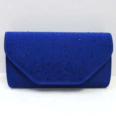 Royal Blue Rhinestone Evening Bag Clutch Sparkle Bridal Wedding Formal #26. You Will Receive One Evening Bag As Shown. It Is A Royal Blue Satin Material With Royal Blue Rhinestones On The Front . The Back Is Plain, . It Has A Removable Metal Chain Strap . It Measures Approximately 9 Inches Ling By 5 Inches High By 2 Inches Deep . Inside Has One Small Open Pocket . Brand New . Blue Rhinestone Evening Bag For Weddings, Blue Evening Bag With Rhinestones, Blue Rhinestone Evening Bag For Party, Blue Rhinestone Evening Bag, Blue Embellished Evening Bag For Formal Occasions, Formal Blue Embellished Evening Bag, Formal Blue Embellished Bags, Elegant Blue Evening Bag With Rhinestones, Embellished Blue Party Clutch