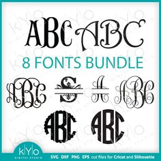 Cricut Monogram Font Bundle SVG cut files, Monogram letters svg, Monogram Font svg, Cricut fonts svg, Silhouette monogram fonts #monogramsvg #monogramfont #monogramletter #cricutdesign #cricutdesign #svgfiles Monogram Fonts For Cricut, Cricut Monogram Font, Vine Monogram Font, Circle Monogram Font, Interlocking Monogram, Free Monogram Fonts, Silhouette Fonts, Svgs For Cricut, Cricut Monogram