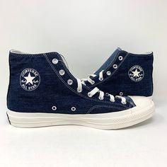 Converse Chuck Taylor 70 Hi Renew Denim Tri Panel Sneakers. Converse Item #: 166286c. Men’s Sizes. Shoes Are Brand New Without Shoebox. Authentic Converse Item Will Be Packed Securely & Shipped Quickly. Please Let Me Know If You Have Any Questions! The Converse Chuck 70 “Denim” Features A Versatile Denim Makeover That Fits Comfortably Within Your Daily Sneaker Rotation. Worn By All Walks Of Life, Converse’s Chuck 70 Silhouette Is Widely Regarded As One Of The Most Wearable Shoes Ever Produced. Blue Casual High-top Sneakers With Gum Sole, Casual Blue High-top Sneakers With Gum Sole, Denim Sneakers With Rubber Sole For Streetwear, Denim Blue Sneakers With Rubber Sole, Denim Blue Cotton Sneakers With Round Toe, Casual Denim Sneakers For Streetwear, Blue Denim Sneakers With Vulcanized Sole, Blue Denim Sneakers With Rubber Sole, Casual Denim Sneakers With Vulcanized Sole