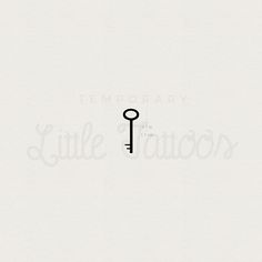 a black and white photo of a key with the words,'temporary little cavors '