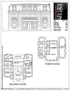 the second floor and third floor plan